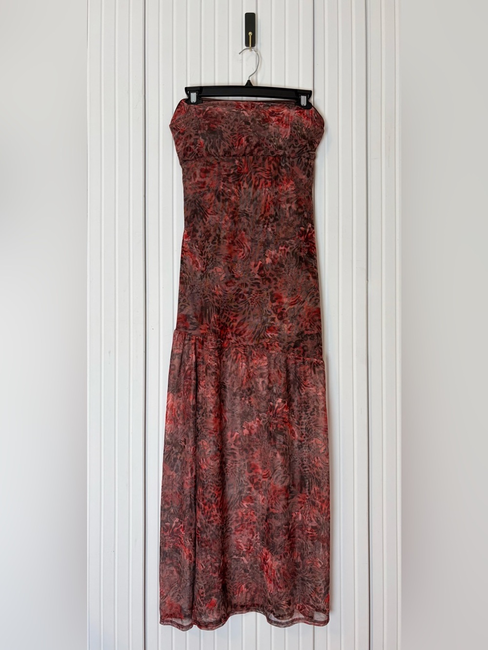 Whimsigoth Strapless Drop Waist Dress XL Wedding Guest Fall Colors Romantic